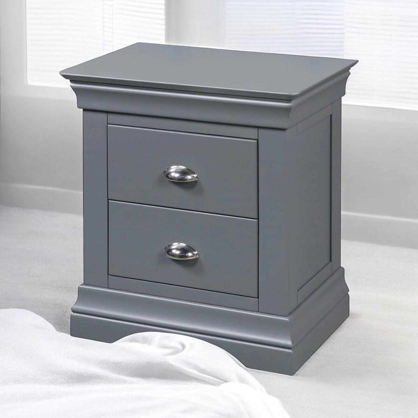 Mabel Two Drawer Locker - Dark Grey