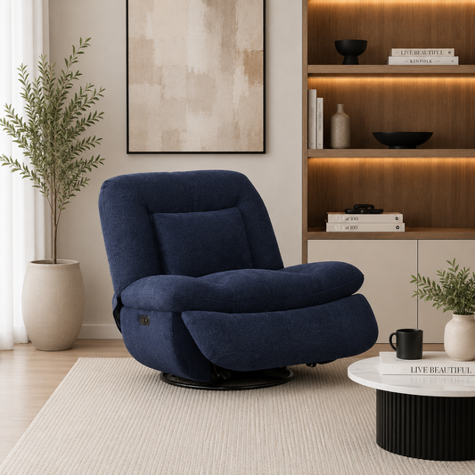 Dalton Electric Recliner - Indigo