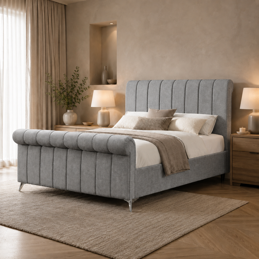 Edward Ottoman Bedframe - Grey
