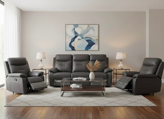 Lorenzo Sofa Sets - Charcoal