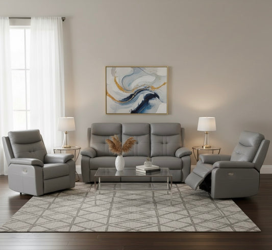 Lorenzo Sofa Sets - Grey
