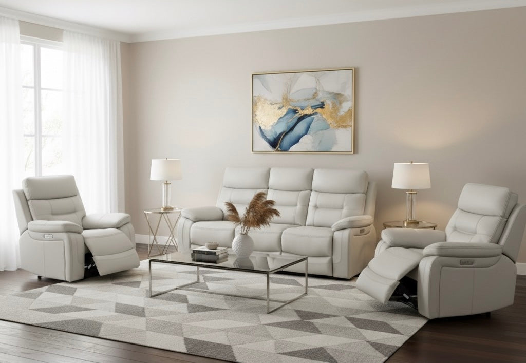 Boston Sofa Sets - Light Grey