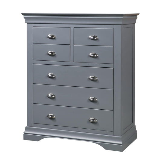 Ashton Seven Drawer Chest - Dark Grey