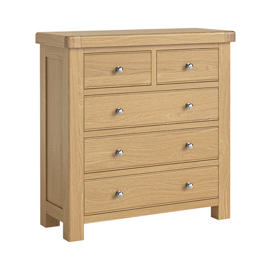 Toronto Five Drawer Chest - Oak