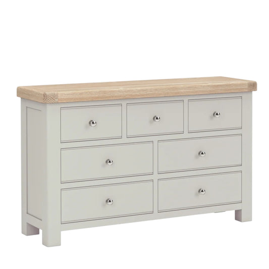 Toronto Seven Drawer Chest - Grey & Oak