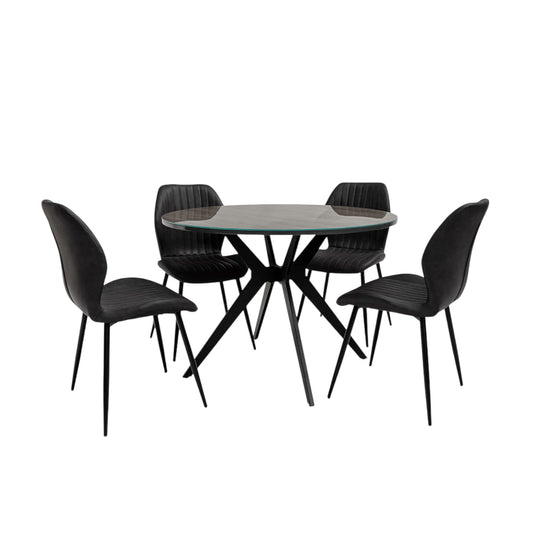 Loretta Dining Set - Grey