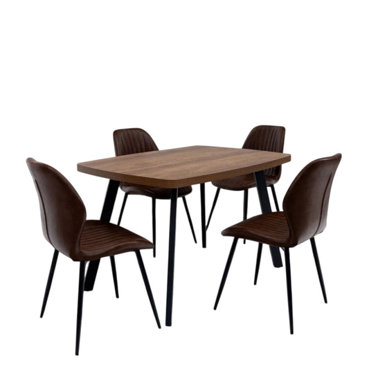 Panama 1.2m Dining Set - Dark Oak