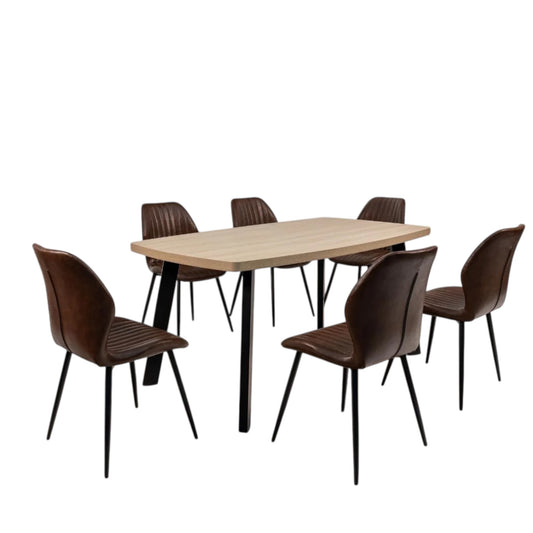 Dallas 1.6m Dining Set - Ash