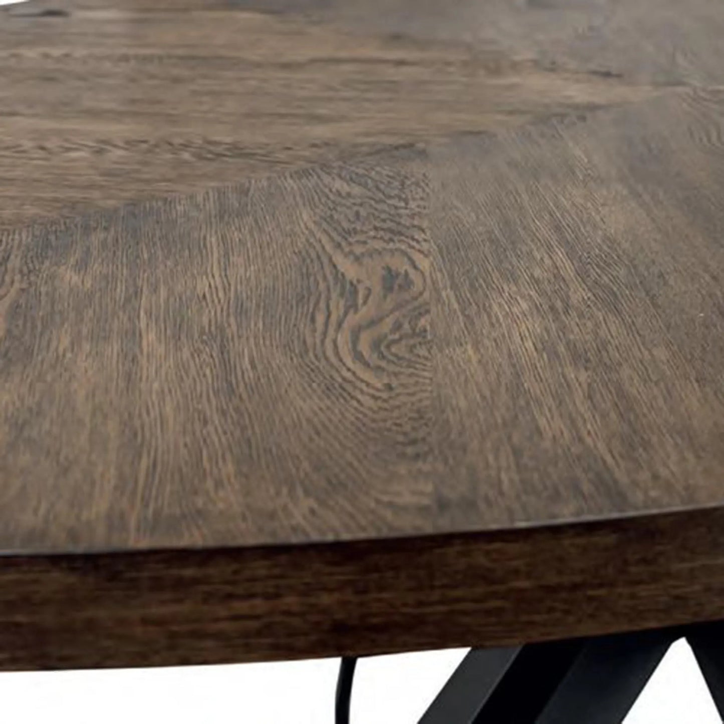 Sabena 1.8m Oval Dining Set - Dark Oak