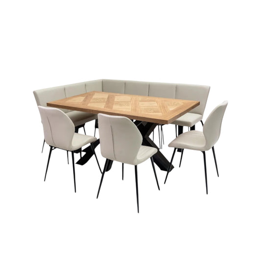 Hugo Corner Dining Set - Medium Oak