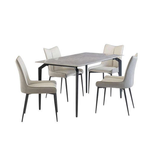 Lagos 1.4m Dining Set - Grey