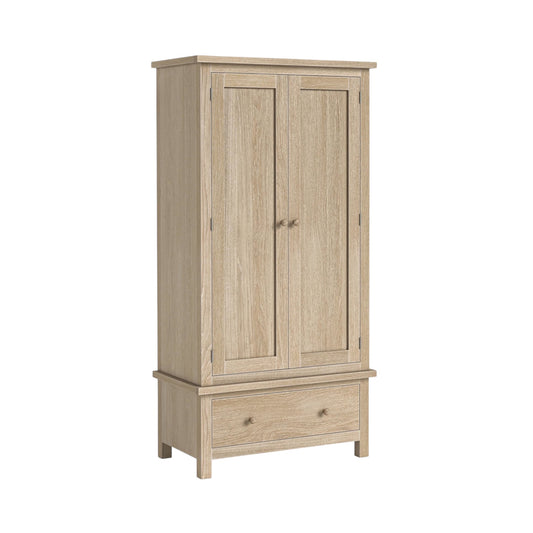 Country Oak Double Wardrobe - Oak