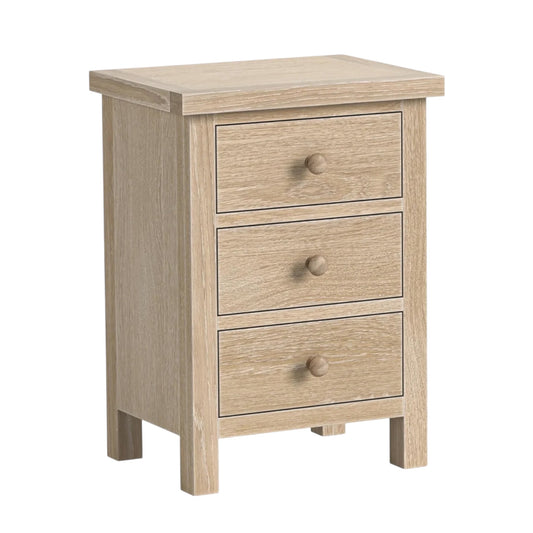 Country Oak Bedside Locker - Oak
