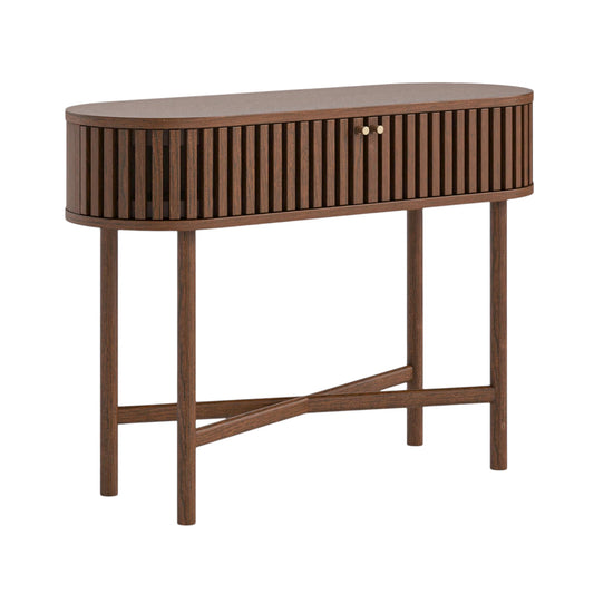 Soho Oval Console Table - Walnut