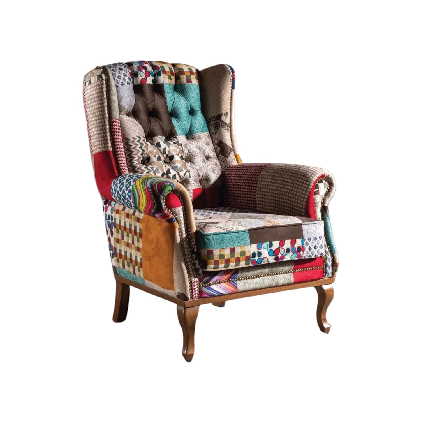Quinn Multi Coloured Patchwork Chair