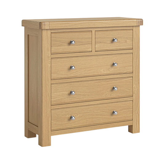 Toronto Five Drawer Chest - Oak