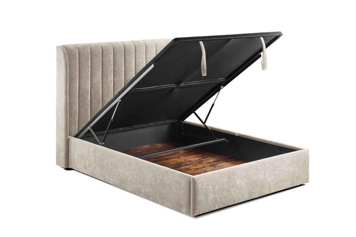 Lilly Ottoman Bed Frame - Beige