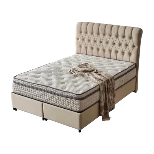 Bella Ottoman Bed Frame - Cream