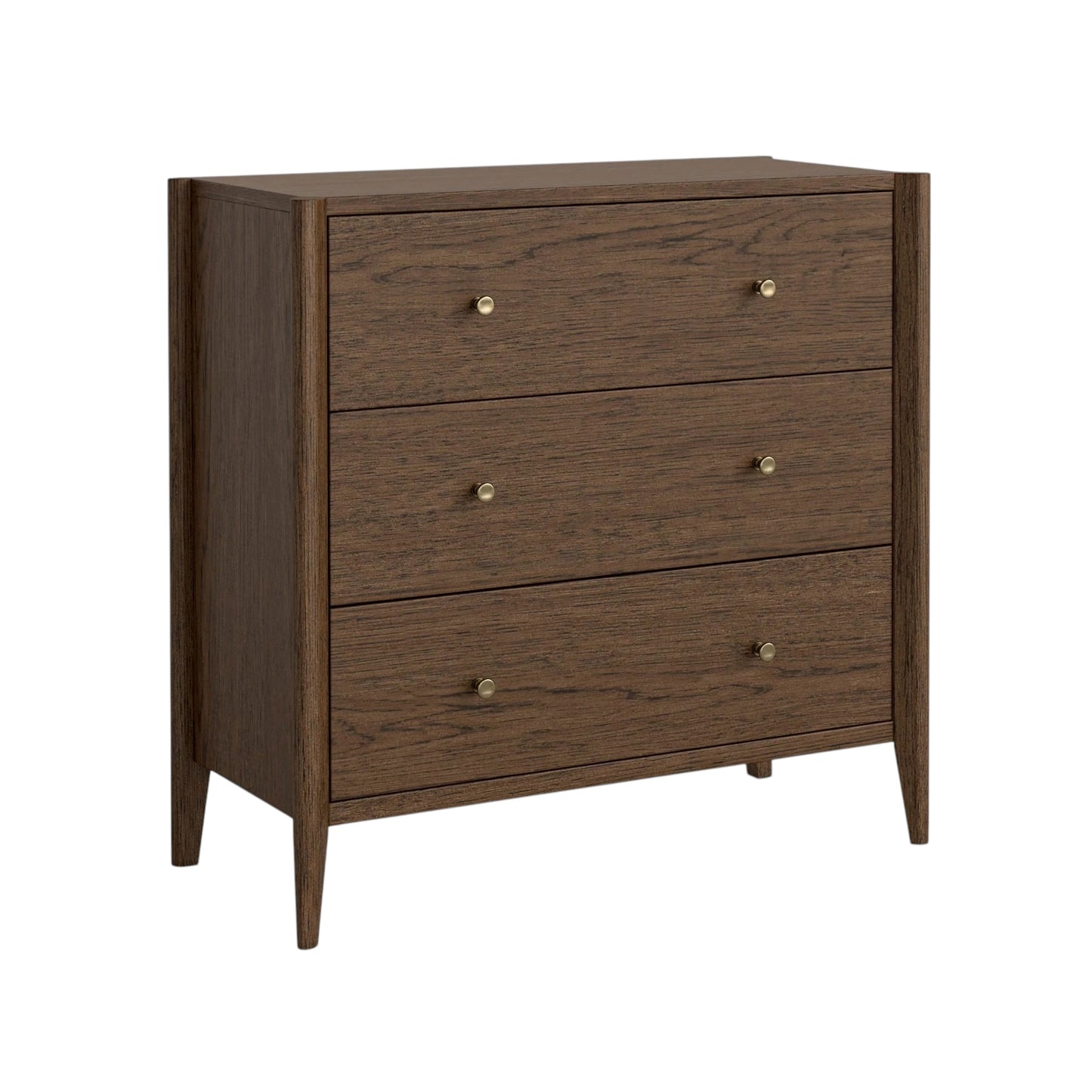 Paris Three Drawer Chest - Dark Oak