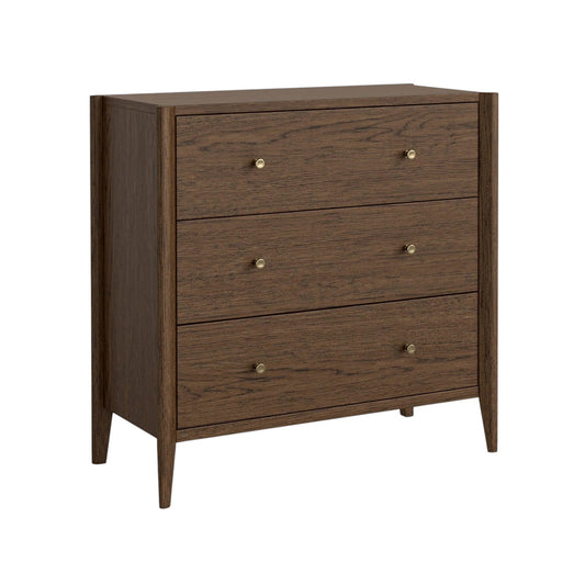 Paris Three Drawer Chest - Dark Oak