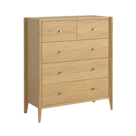 Paris Five Drawer Chest - Light Oak