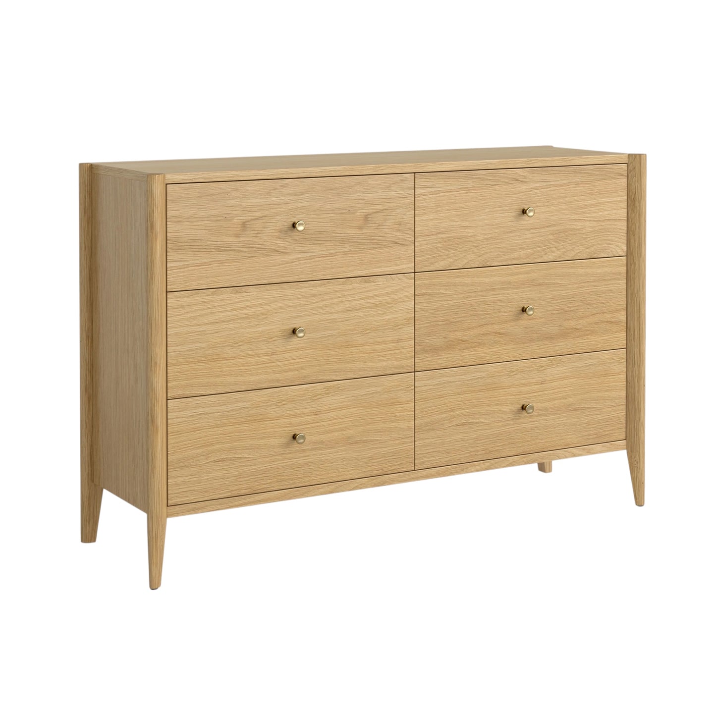 Paris Six Drawer Chest - Light Oak