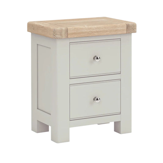 Toronto Bedside Locker - Stone Grey & Oak
