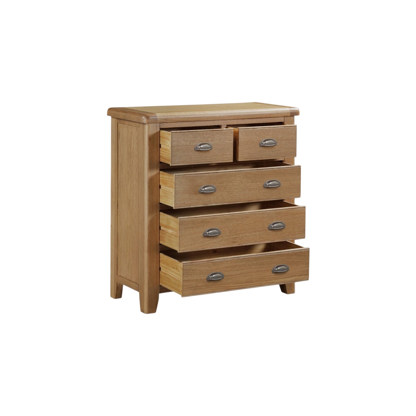 Heritage Oak Five Drawer Chest - Smoked Oak