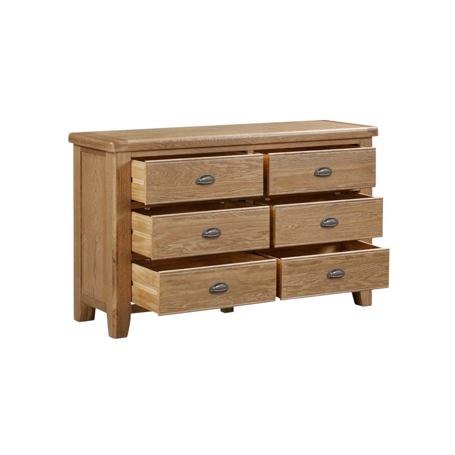 Heritage Oak Six Drawer Chest - Smoked Oak