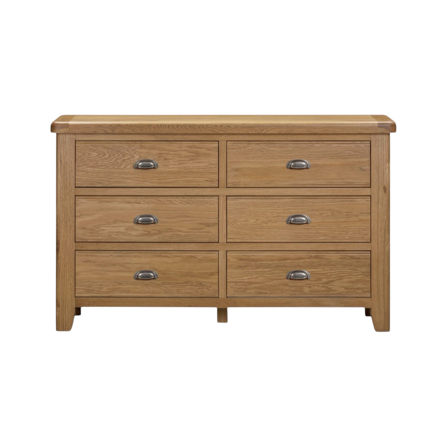 Heritage Oak Six Drawer Chest - Smoked Oak