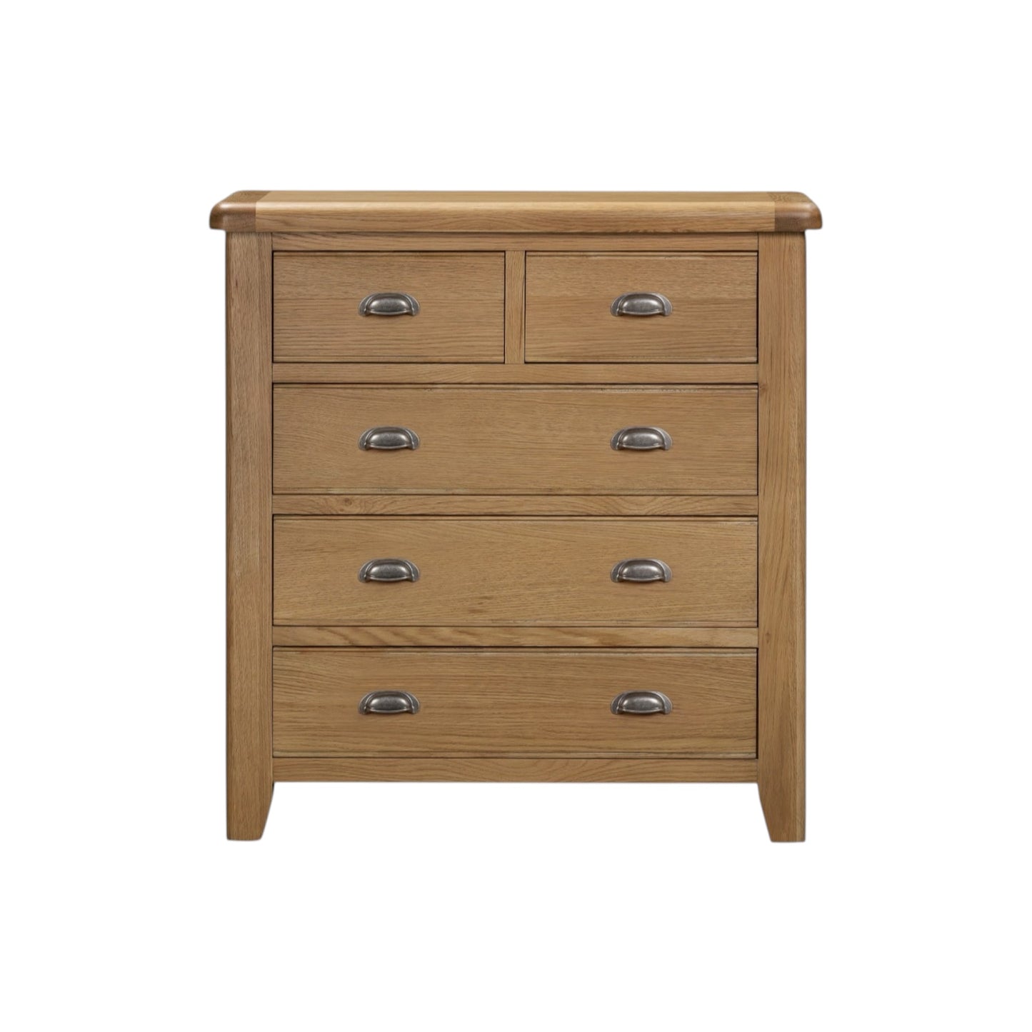 Heritage Oak Five Drawer Chest - Smoked Oak