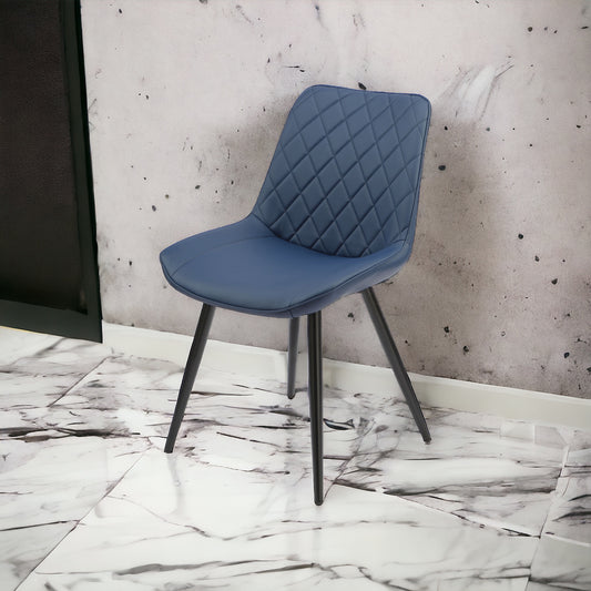 Solero Dining Chair - Blue (Black Leg)