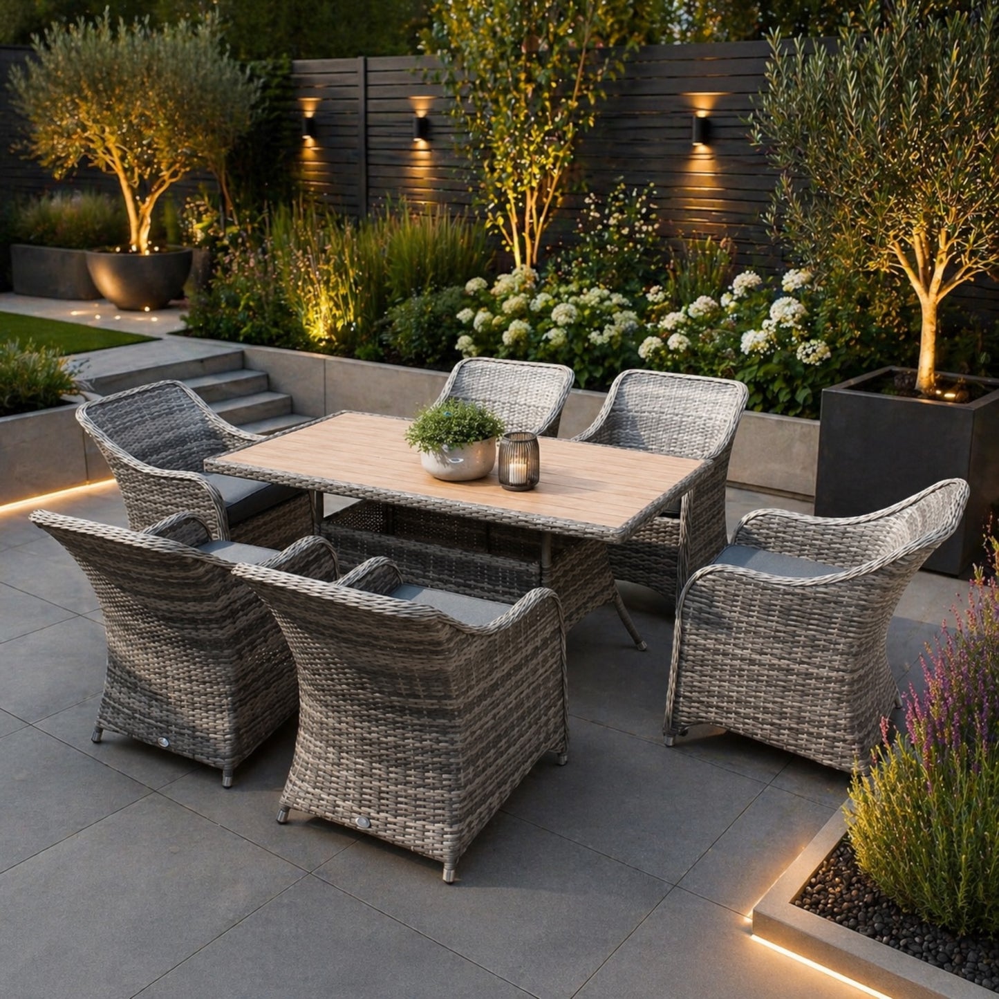 Valencia Rattan Dining Set (Pre Order Due 5/6/25)