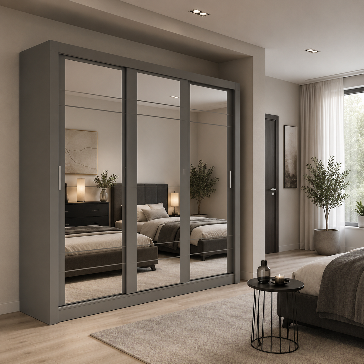 Dana 2.5m Sliding Wardrobe - Grey