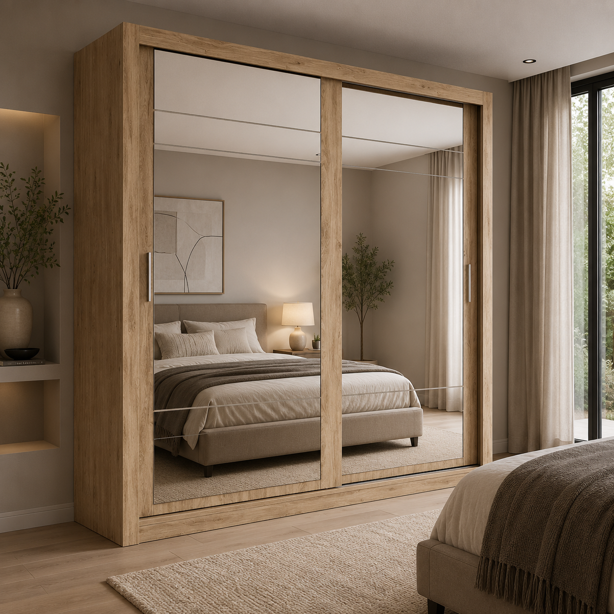 Dana 2.0m Sliding Wardrobe - Oak