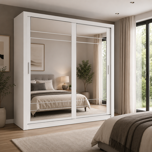 Dana 2.0m Sliding Wardrobe - White