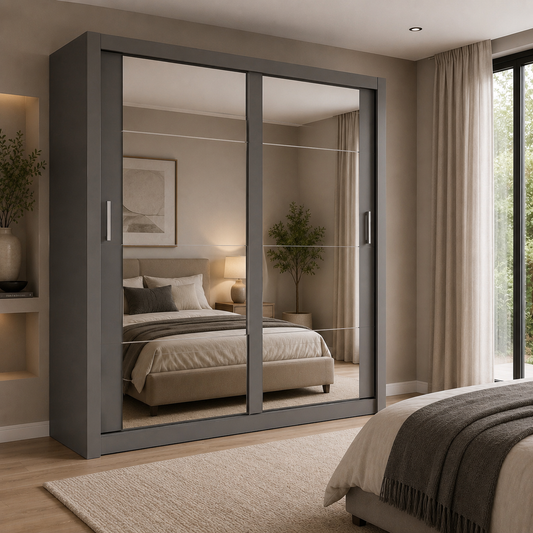 Dana 2.0m Sliding Wardrobe - Grey