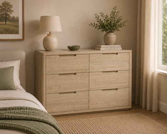 Portobello Six Drawer Wide Chest