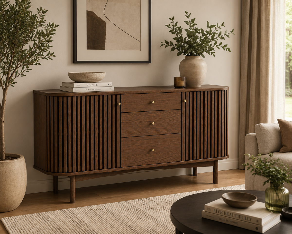 Soho Large Sideboard With Drawers - Walnut