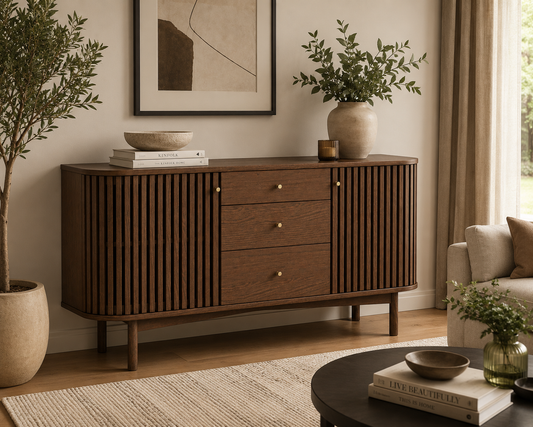 Soho Large Sideboard With Drawers - Walnut