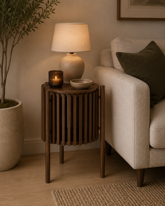 Soho Storage Side Table - Walnut