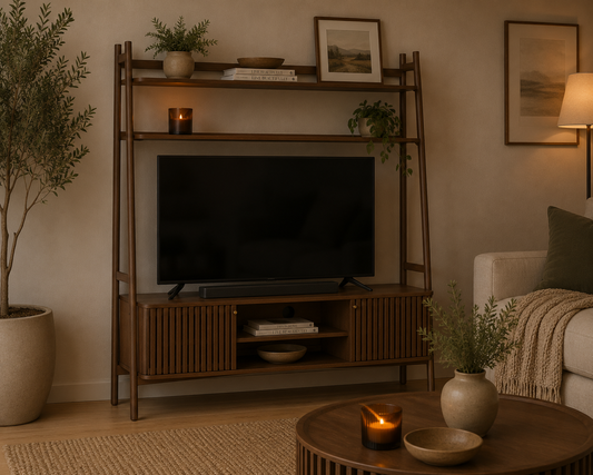 Soho Large Display Media / TV Unit - Walnut