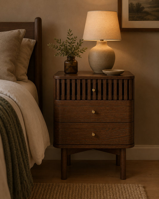 Soho Bedside Locker - Walnut