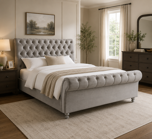 Danny Bed Frame - Light Grey