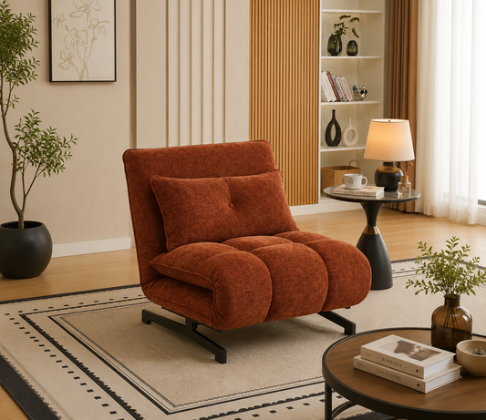 Tyler Single Sofa Bed - Rust