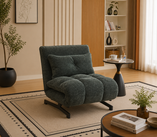 Tyler Single Sofa Bed - Moss Green