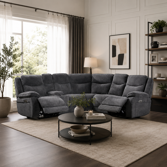 Herbert Corner Sofa - Dark Grey