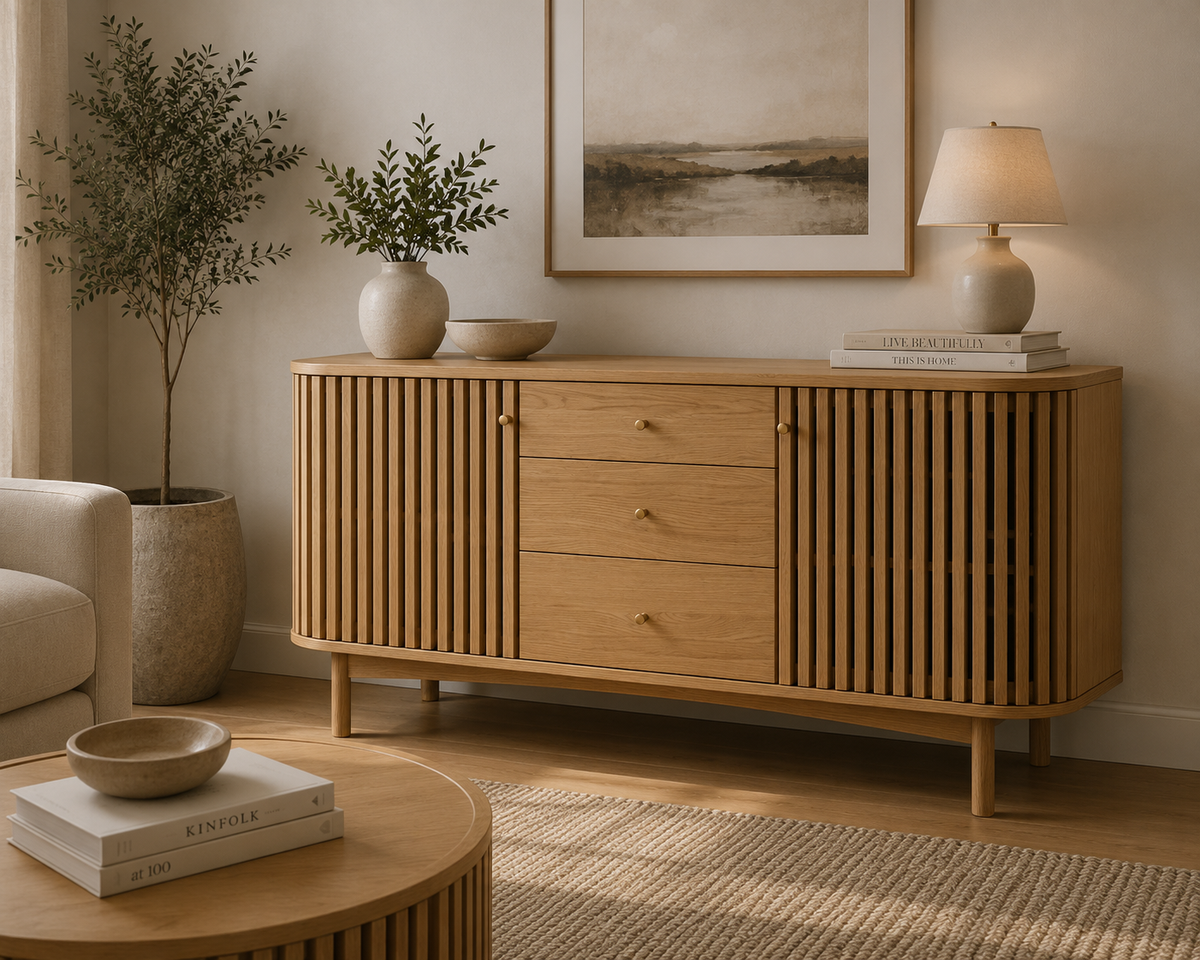 Soho Large Sideboard With Drawers - Natural