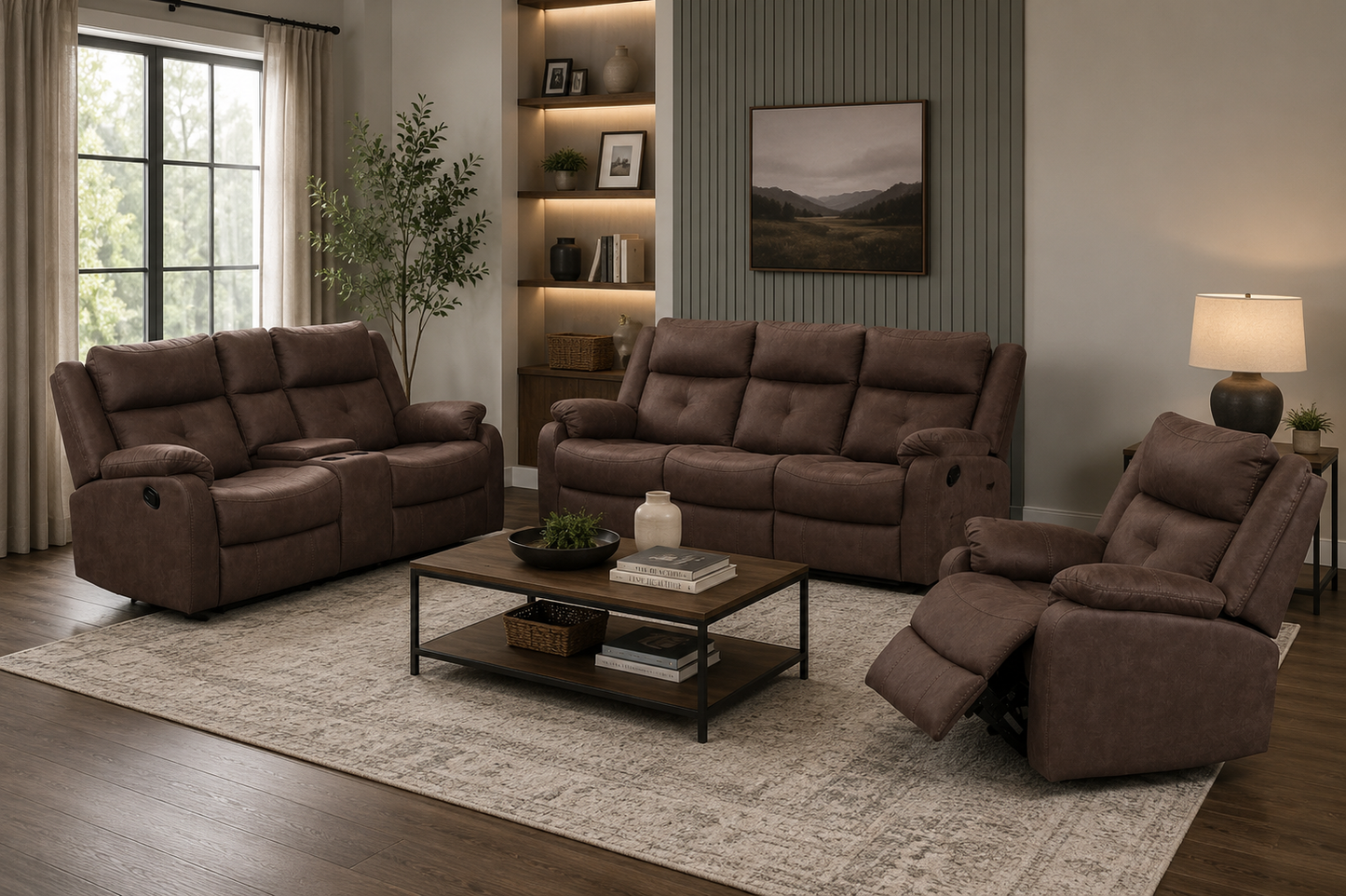 Harrow Sofa Sets - Chestnut