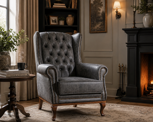 Quinn Fireside Chair - Grey